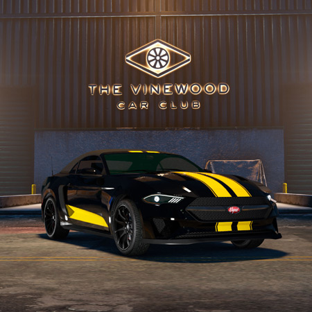 Vapid Dominator GT в автоклубе Вайнвуда.