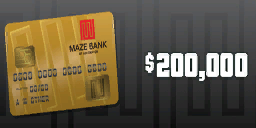 Банковская карта Tiger Shark Cash Card номиналом $200.000
