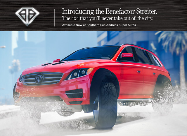 Benefactor Streiter и снег в GTA: Online