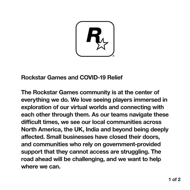 Rockstar [и мы] против коронавируса