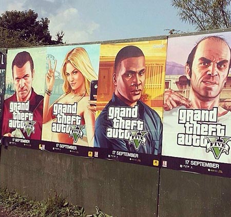 Новые рекламные баннеры GTA 5