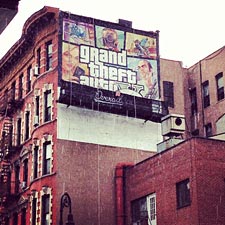 В NYC и LA рисуют новую рекламу GTA 5