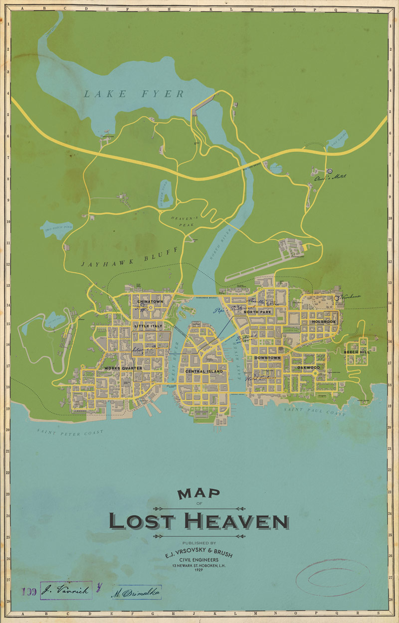 Карта города из римейка игры