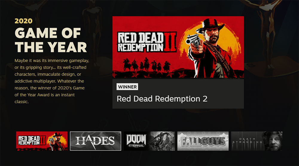 Red Dead Redemption 2 — игра года в Steam