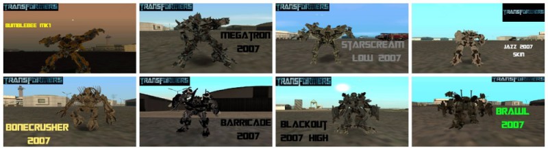 Transformers 2007 Skins Pack