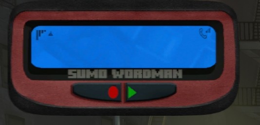 GTA III Sumo Wordman Pager