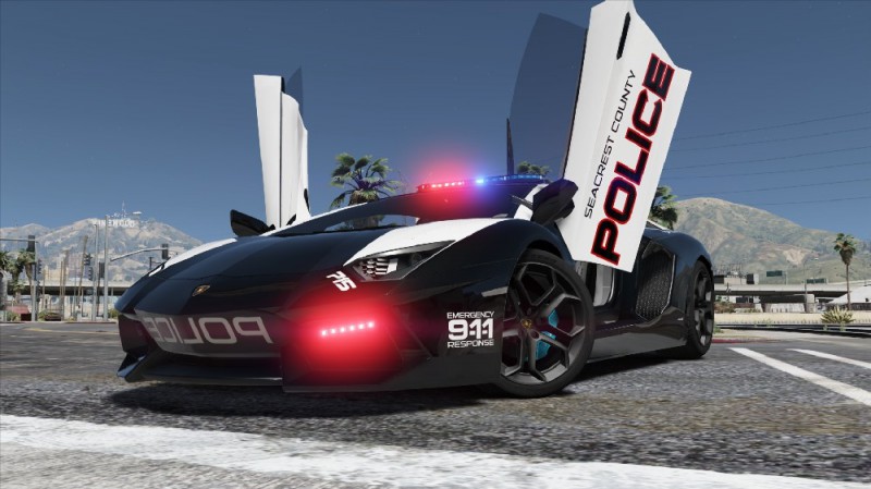 Lamborghini Aventador Hot Pursuit Police (Add-On/Replace) v3.0