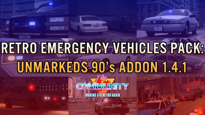 Retro Emergency Vehicles Pack: The Unmarkeds Addon 1.4.1 