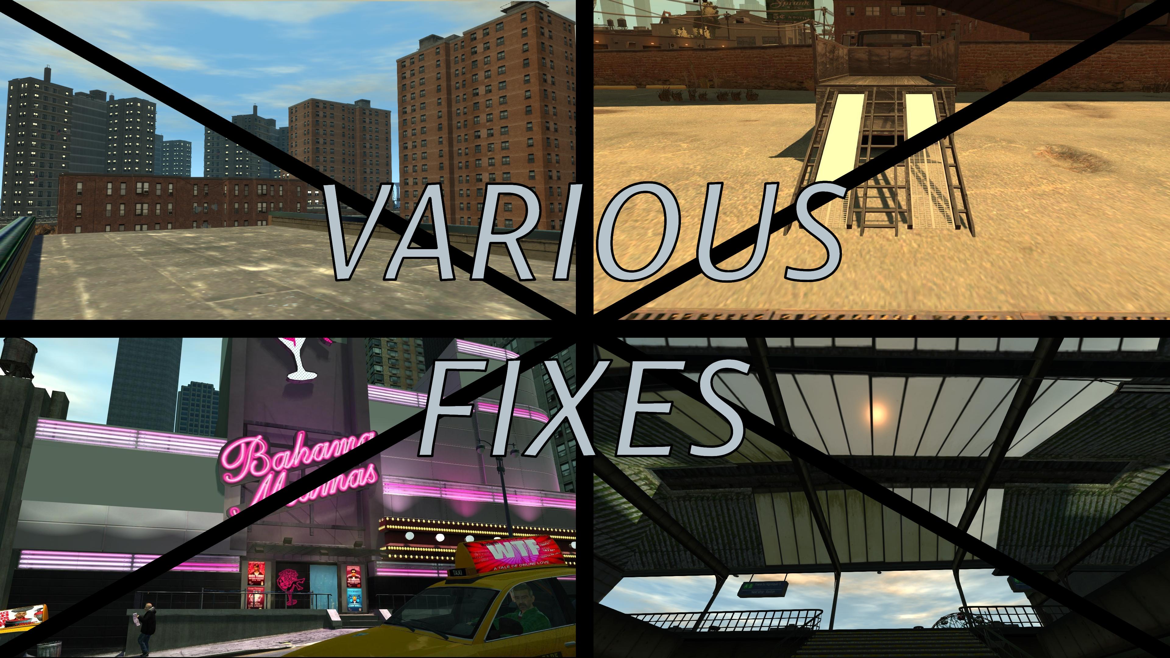 Various Fixes v1.81 скачать для GTA 4