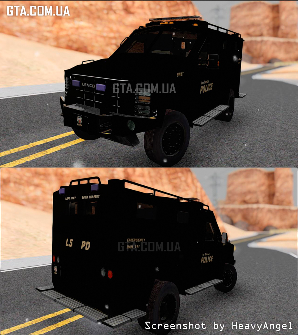 Lenco Bearcat Black LSPD 2009 скачать для GTA: San Andreas