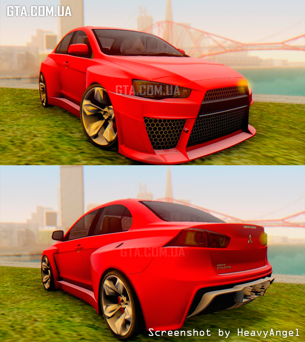 Mitsubishi Lancer Evolution X HD SHDru Tuning v1.0 скачать для GTA: San  Andreas