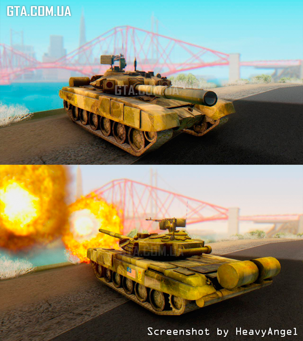 PT-91M Pendekar Tank (Malaysia) скачать для GTA: San Andreas