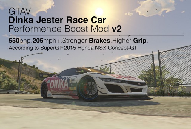 Dinka Jester Race Car Performence Boost Mod v2.0