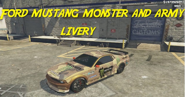 Ford Mustang Monster & Army Livery