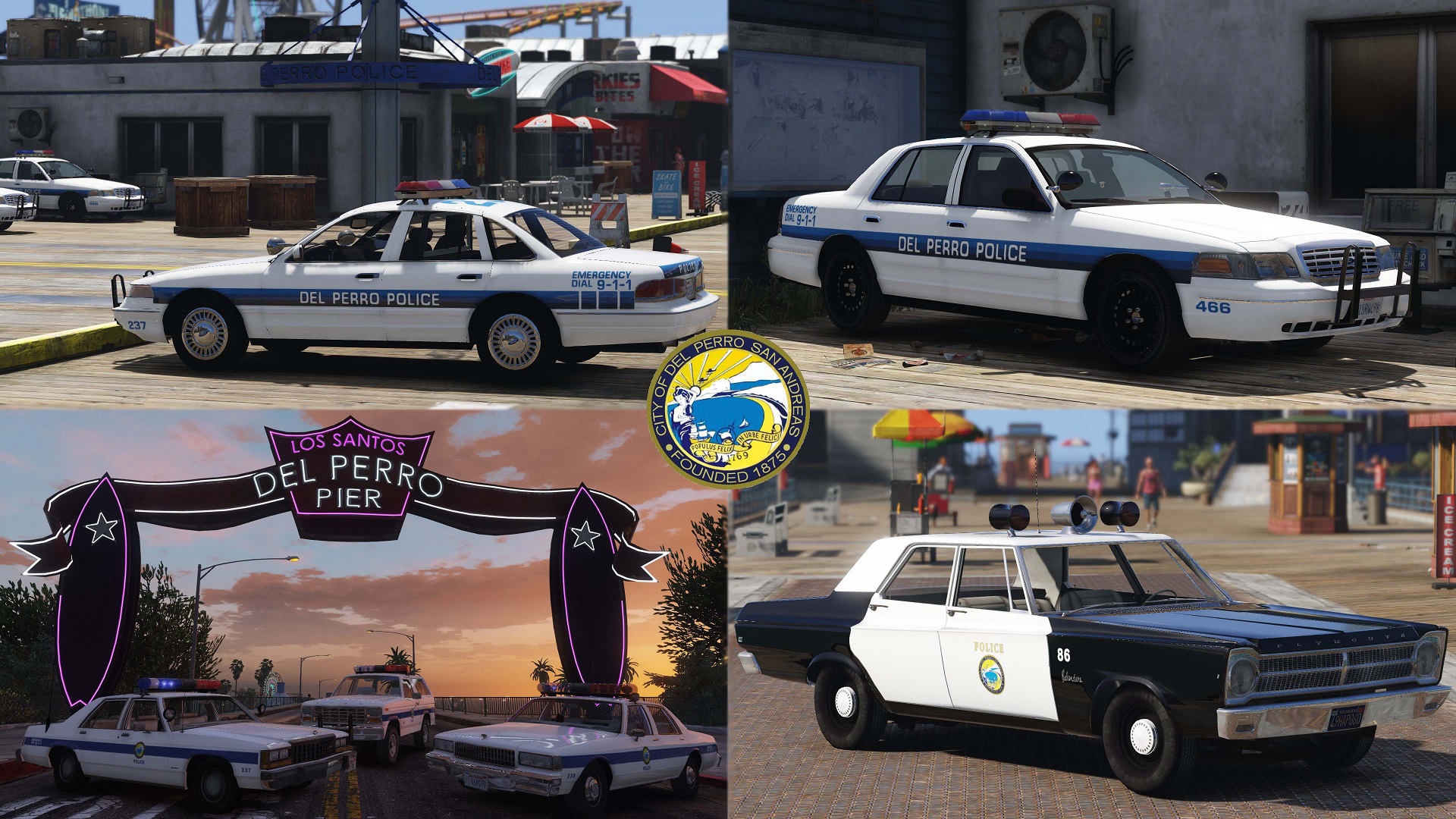 Lore-Friendly Retro Emergency Vehicles Pack v1.3.0 скачать для GTA 5