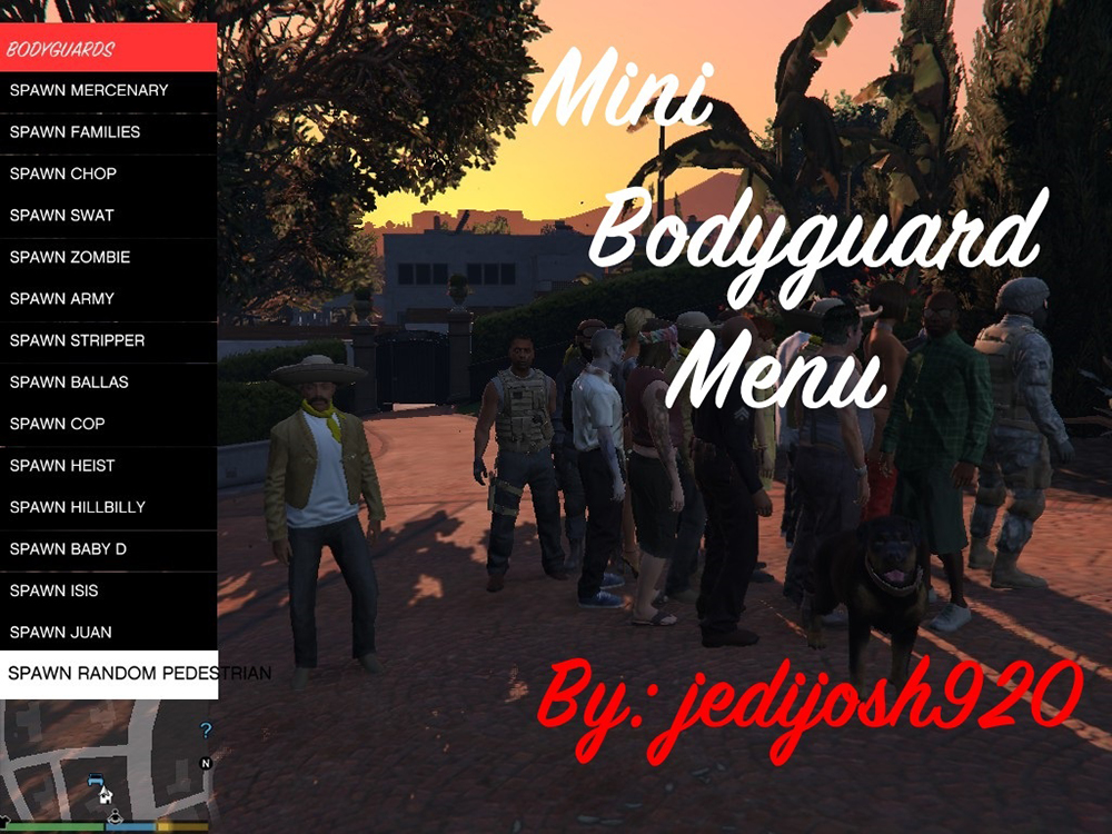 Mini Bodyguard Menu Скачать Для GTA 5 — GTA.Com.Ua