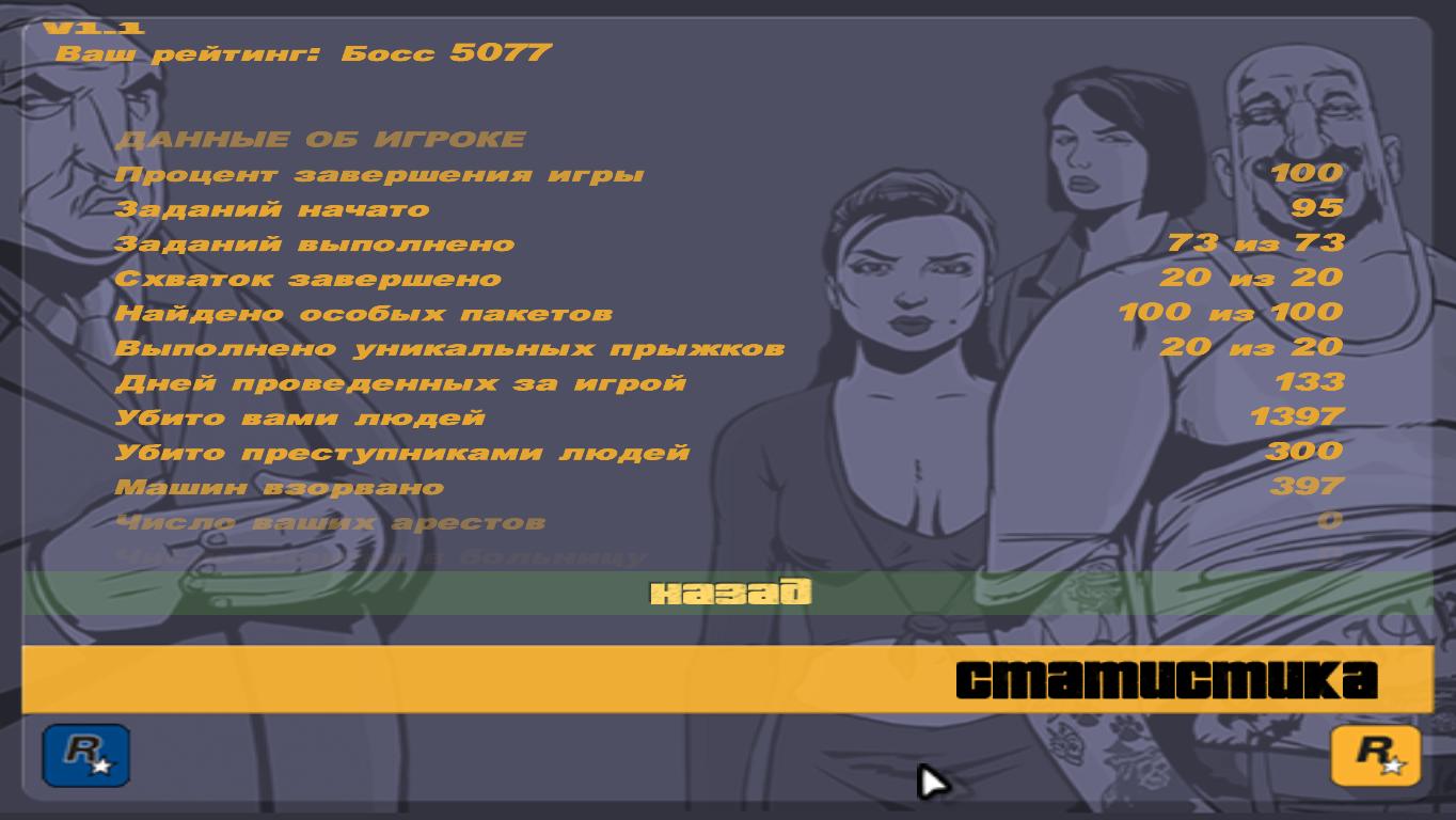 100% cохранение GTA3 от Ink скачать для GTA 3