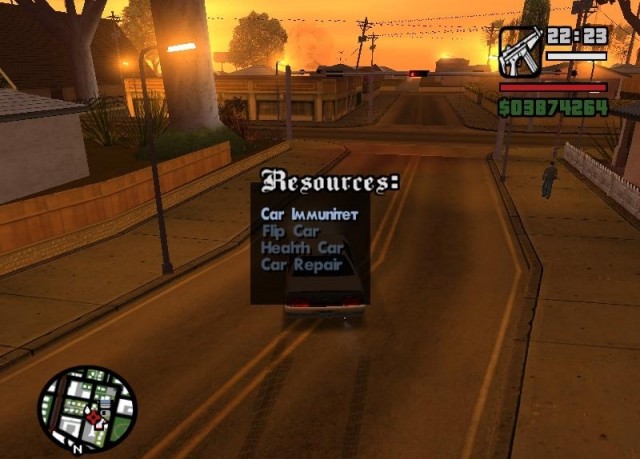 Меню машины