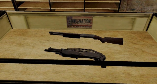 3D модели оружия в ammu-nation	 