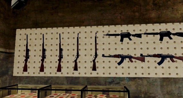 3D модели оружия в ammu-nation	 