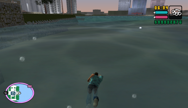 Плавание в GTA VC с новой анимацией  