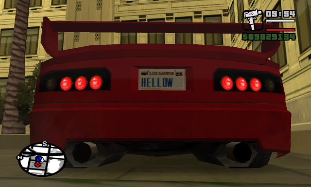 Номера в GTA San Andreas v1.0