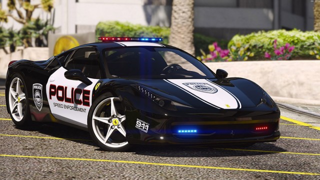 Ferrari 458 Italia Hot Pursuit Police (Add-On/Replace)