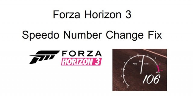 Forza Horizon 3 Speedo