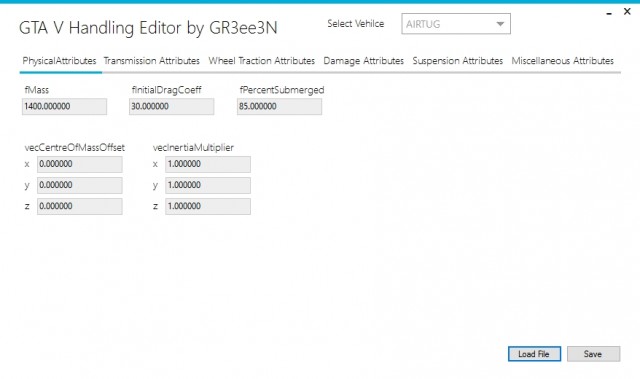 GTA V Handling Editor v1.2