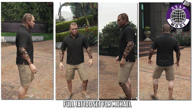 HD Tattoos for Trevor Franklin & Michael v1.8