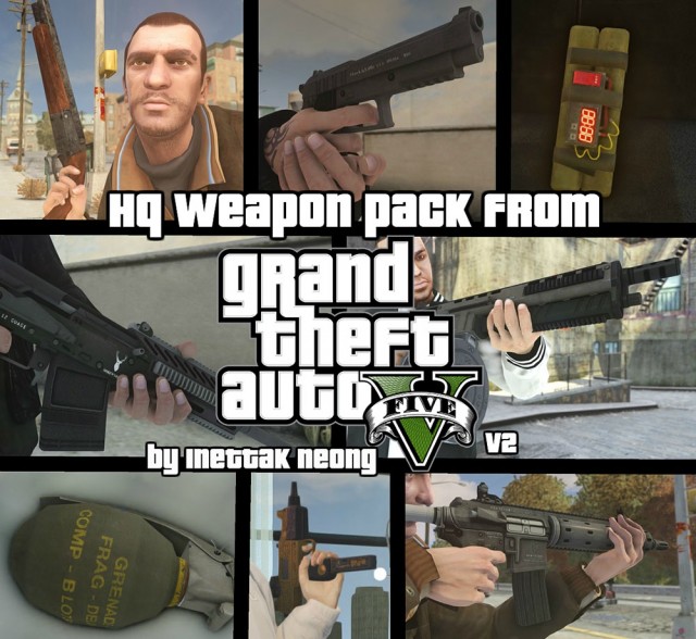 HQ GTAV Weapon Pack v2.0 	