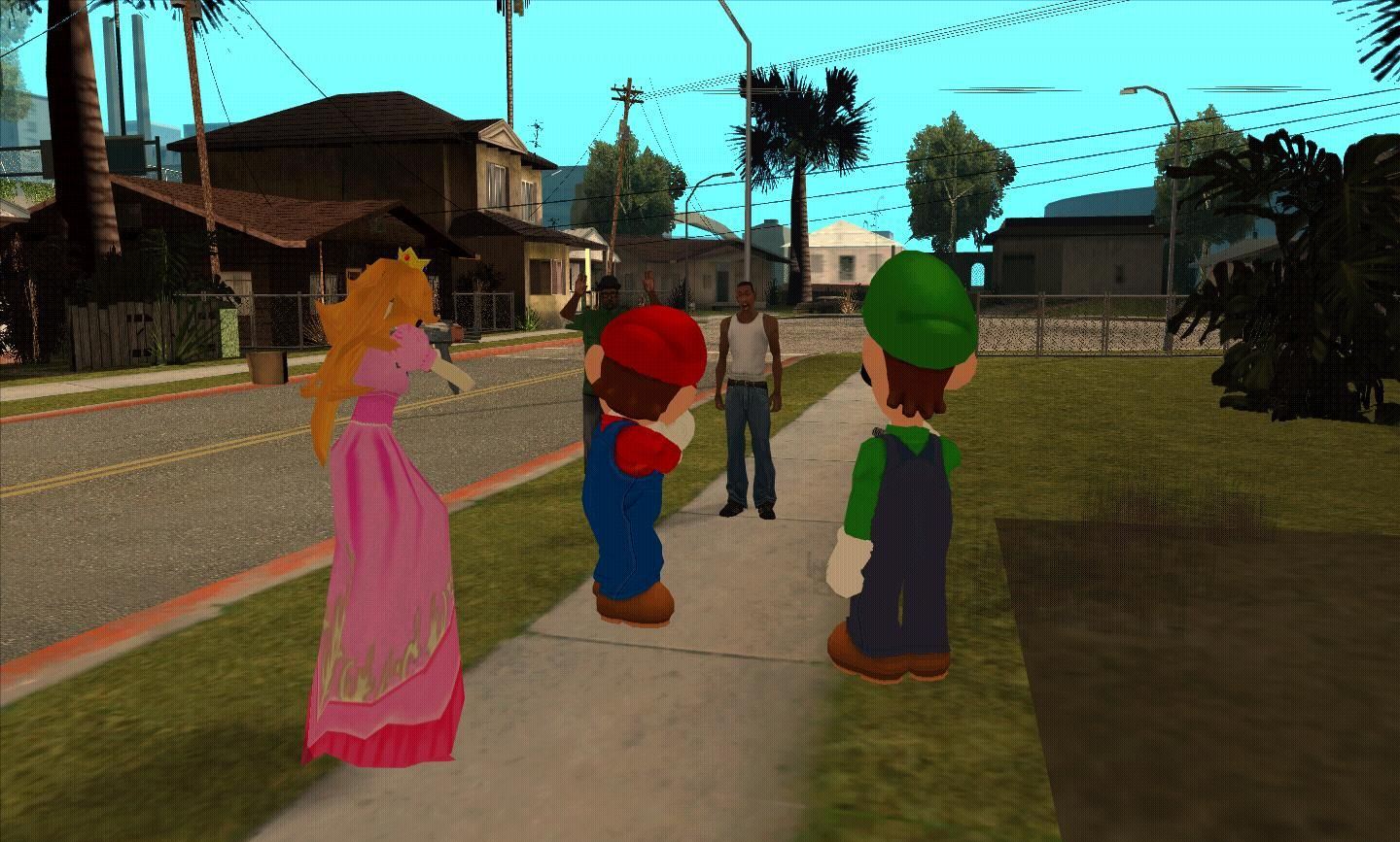 Super Mario Skins Pack скачать для GTA: San Andreas