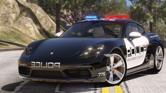 Porsche 718 Cayman S - Hot Pursuit Police (Add-On/Replace)