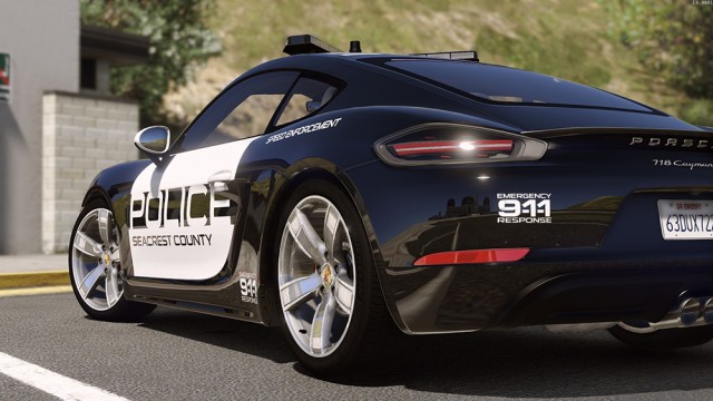 Porsche 718 Cayman S - Hot Pursuit Police (Add-On/Replace)