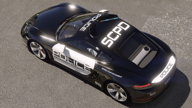 Porsche 718 Cayman S - Hot Pursuit Police (Add-On/Replace)