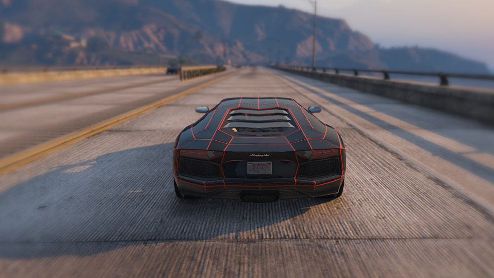 Aventador Tron Paint Job v0.3 скачать для GTA 5