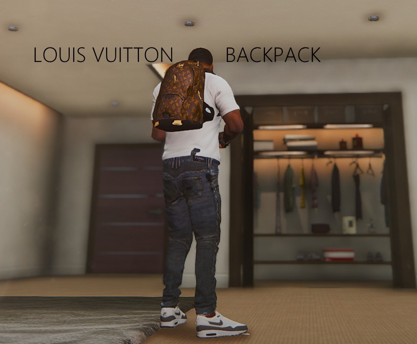 Louis Vuitton Backpack For Franklin v1.0 скачать для GTA 5