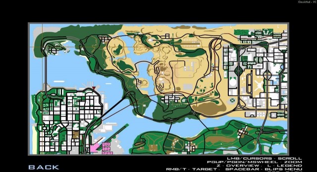 Карта в стиле GTA Vice City