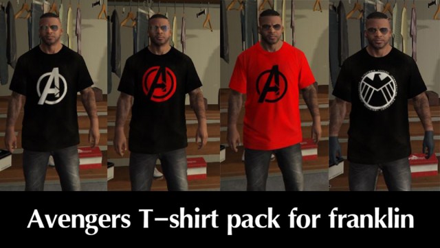 Avengers T-shirt pack for Franklin v1.1