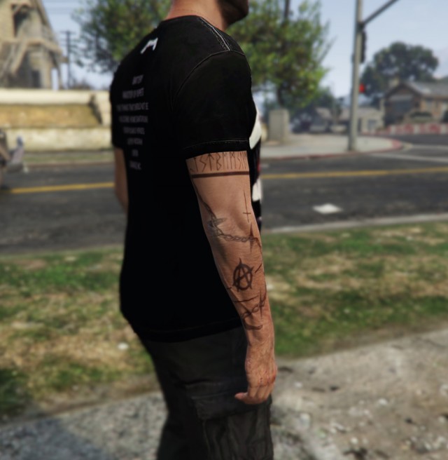 Brutal tattoos for T (right arm) v1.1