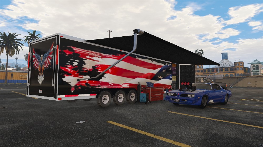 Enclosed Gooseneck Car Hauler (AddOn) v1.2 скачать для GTA 5