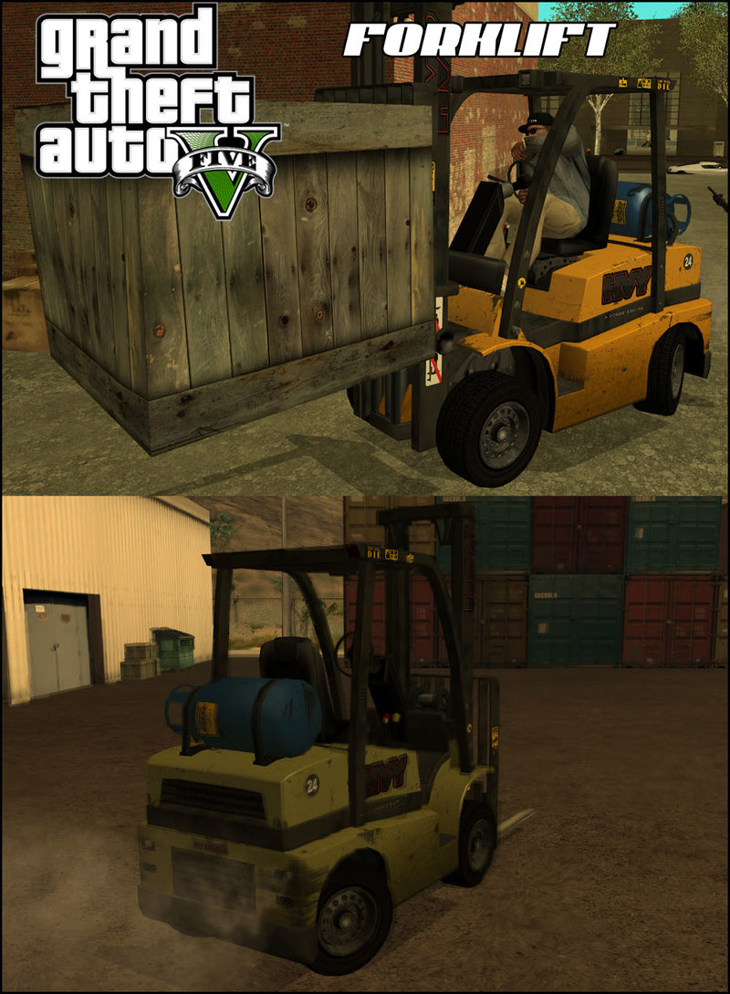 GTA V HVY Forklift скачать для GTA: San Andreas