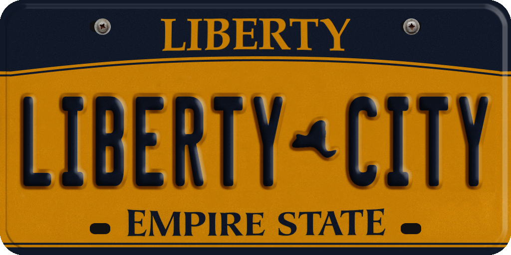 Licensing new. Liberty City License Plate. Номера Liberty City. Либерти Сити 1986. GTA IV License Plate 1986.