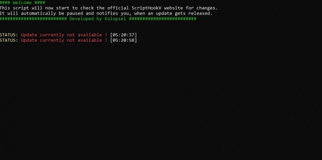 CheckForUpdate - ScriptHookV Edition v1.2