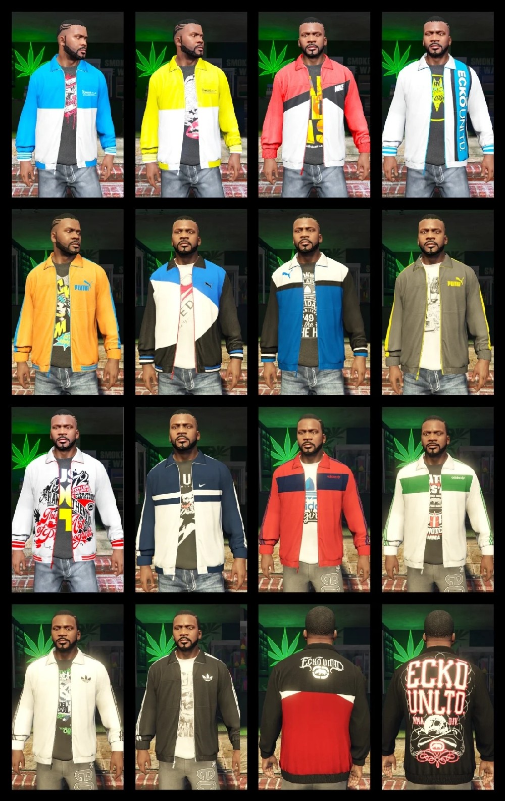 Franklin BIG Clothes Pack v3.6 скачать для GTA 5